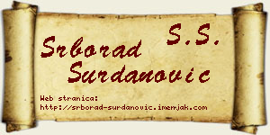 Srborad Surdanović vizit kartica